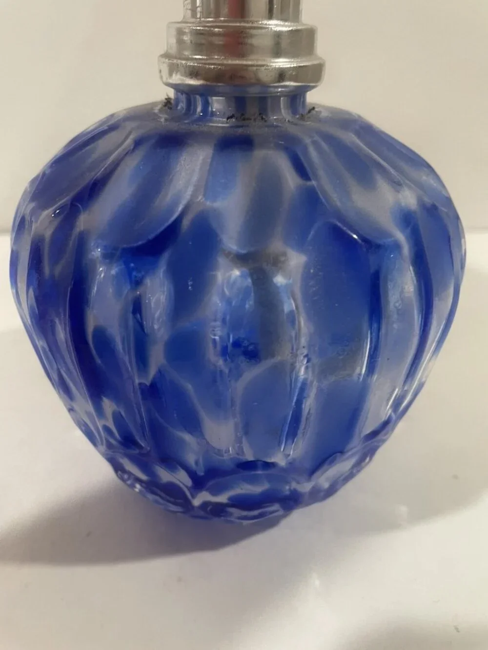 Art Glass Fragrance Diffuser Swirl Blue Decorative